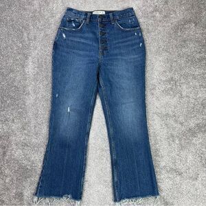 Abercrombie & Fitch Jeans Women's 26 Short Blue Kick Flare High Rise Button Fly
